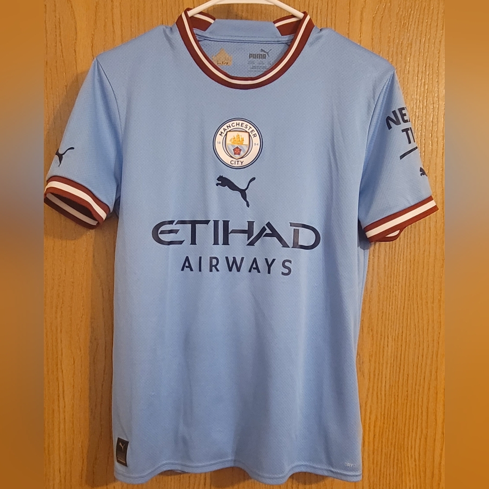 Boys 22/23 Manchester City Home Jersey - Picture 3 of 8